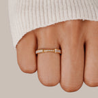 Gold-Tone Ring with Clear Crystals
