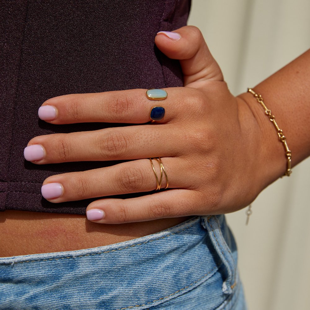 Gold-Tone Layered Band Ring