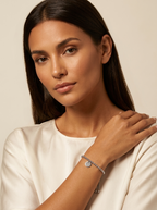 Women's Beaded Bracelet with Sliding Chain