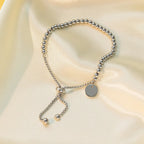 Women's Beaded Bracelet with Sliding Chain