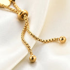 Women's Beaded Bracelet with Sliding Chain