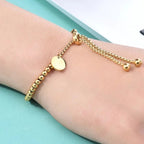 Women's Beaded Bracelet with Sliding Chain