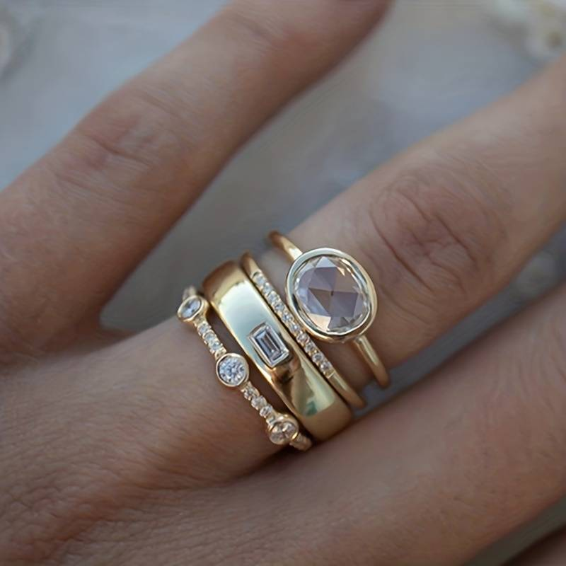 Women's Gold Stacking Ring Set