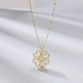 Women's Heart Clover Pendant Necklace