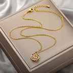 Women's Heart Clover Pendant Necklace