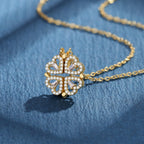 Women's Heart Clover Pendant Necklace