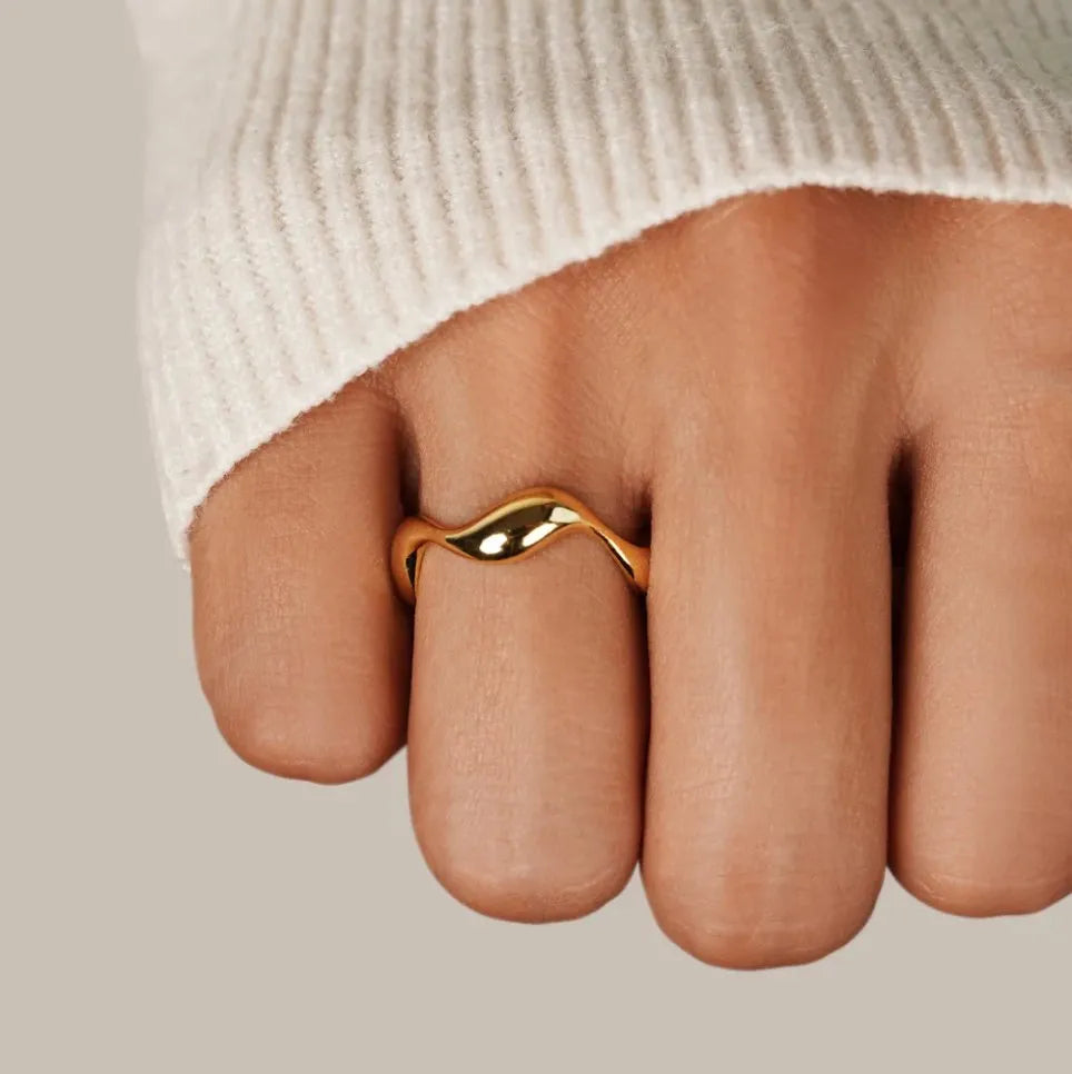 Women's Open Wave Band Ring