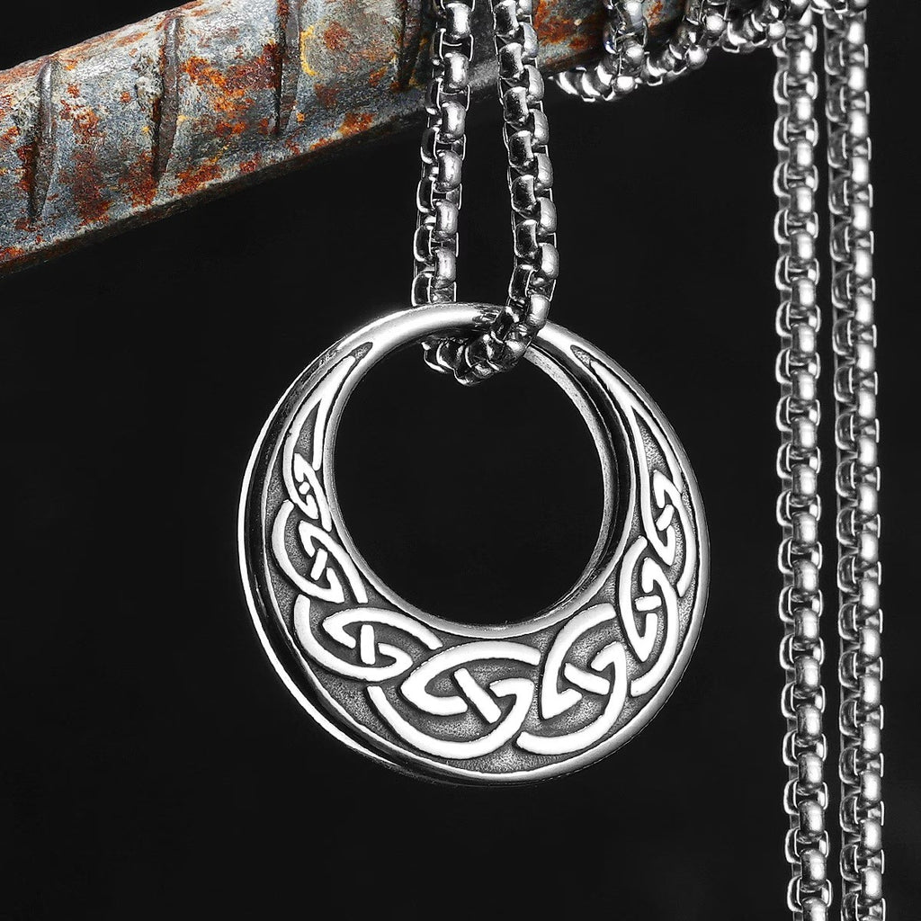 Men's Circular Ring Pendant Necklace
