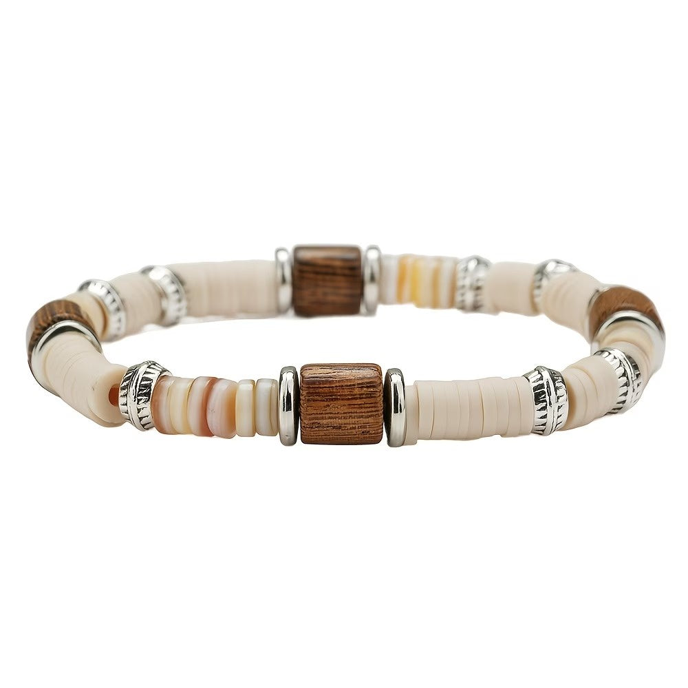 Men's Mixed Bead Stretch Bracelet