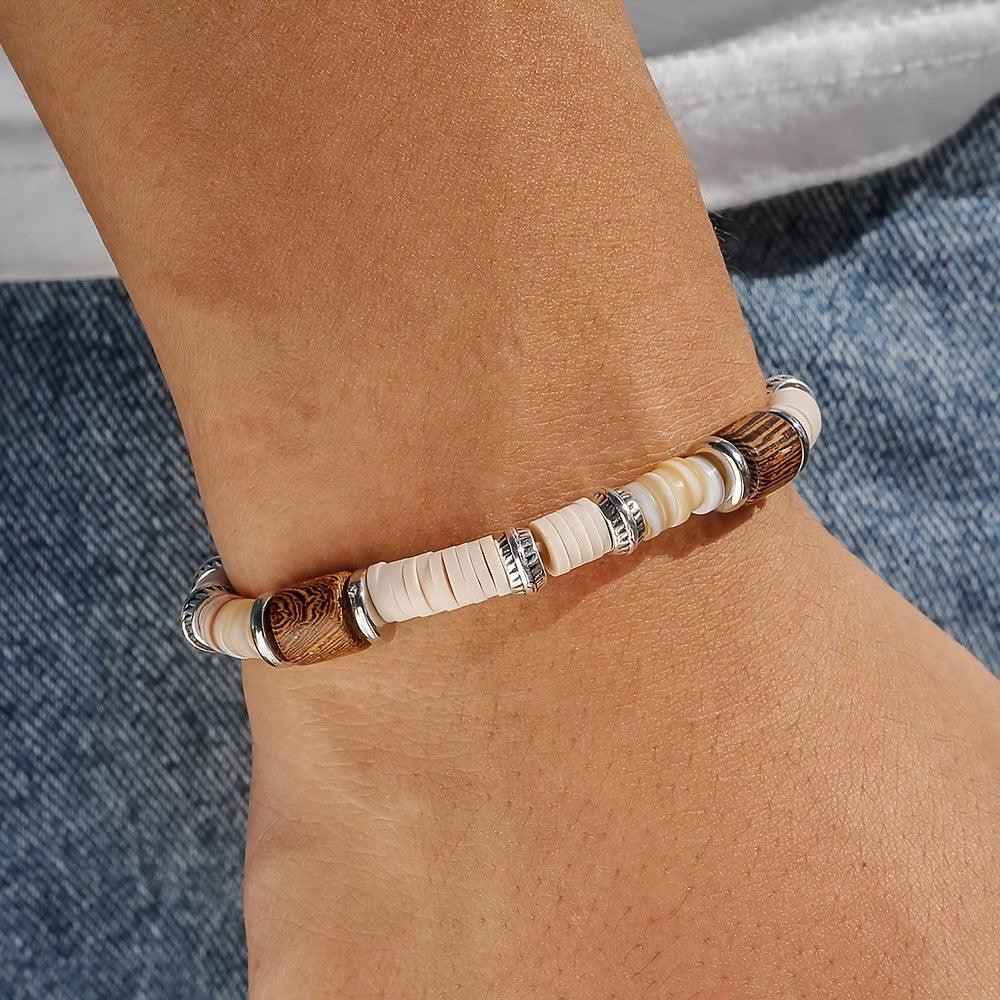 Men's Mixed Bead Stretch Bracelet