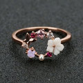 Women's Floral Butterfly Cluster Ring