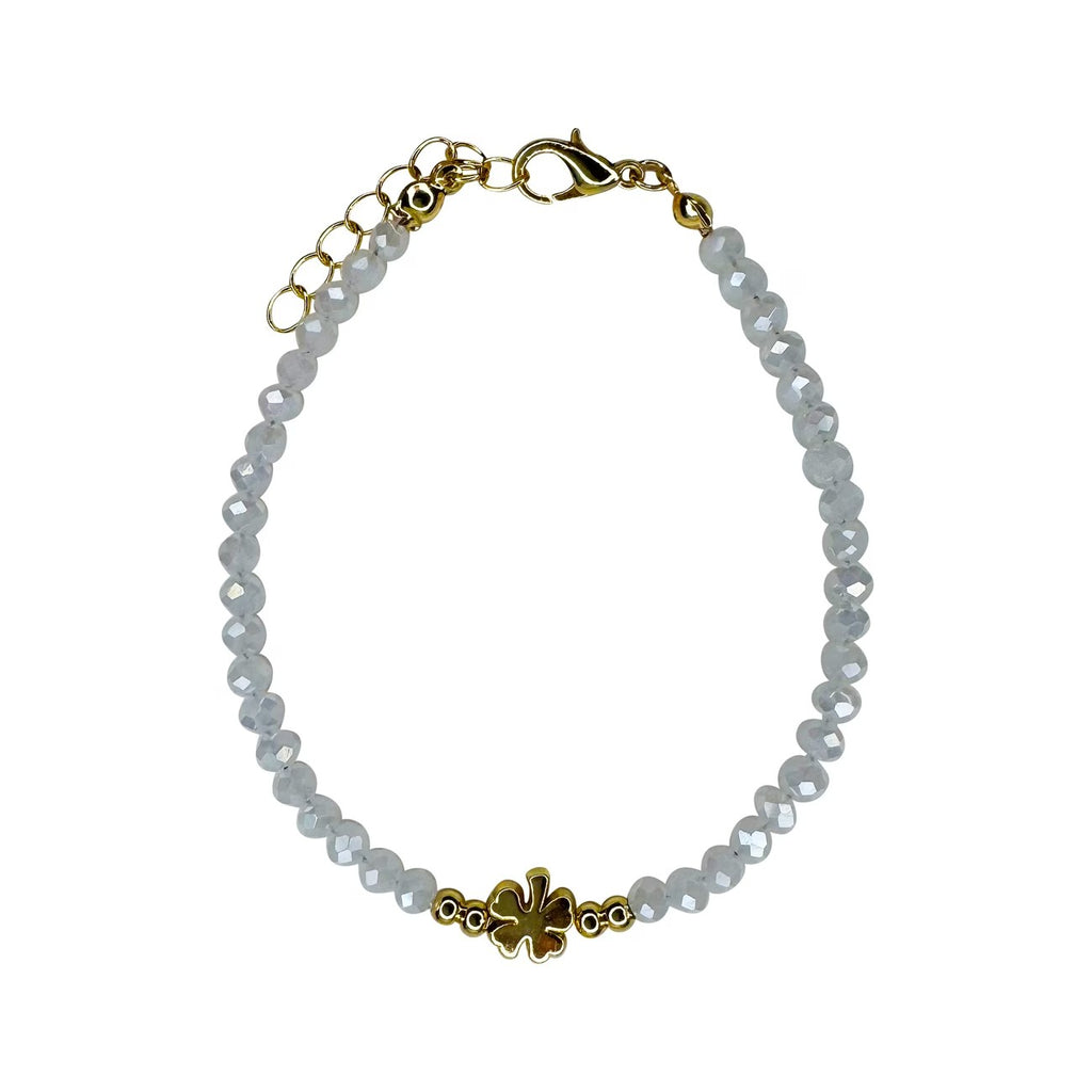 Women's Four-Leaf Clover Beaded Bracelet