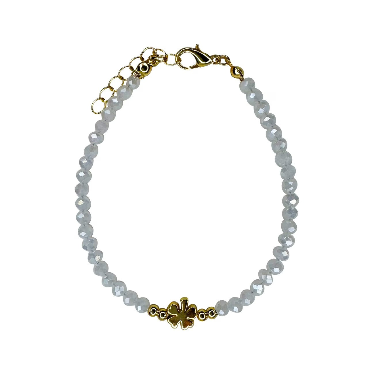 Women's Four-Leaf Clover Beaded Bracelet