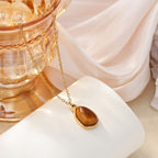 Women's Teardrop Gemstone Pendant Necklace