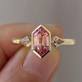 Women's Three-Stone Hexagonal Ring
