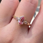 Women's Three-Stone Hexagonal Ring