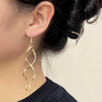 Women's Twisted Ribbon Dangle Earrings