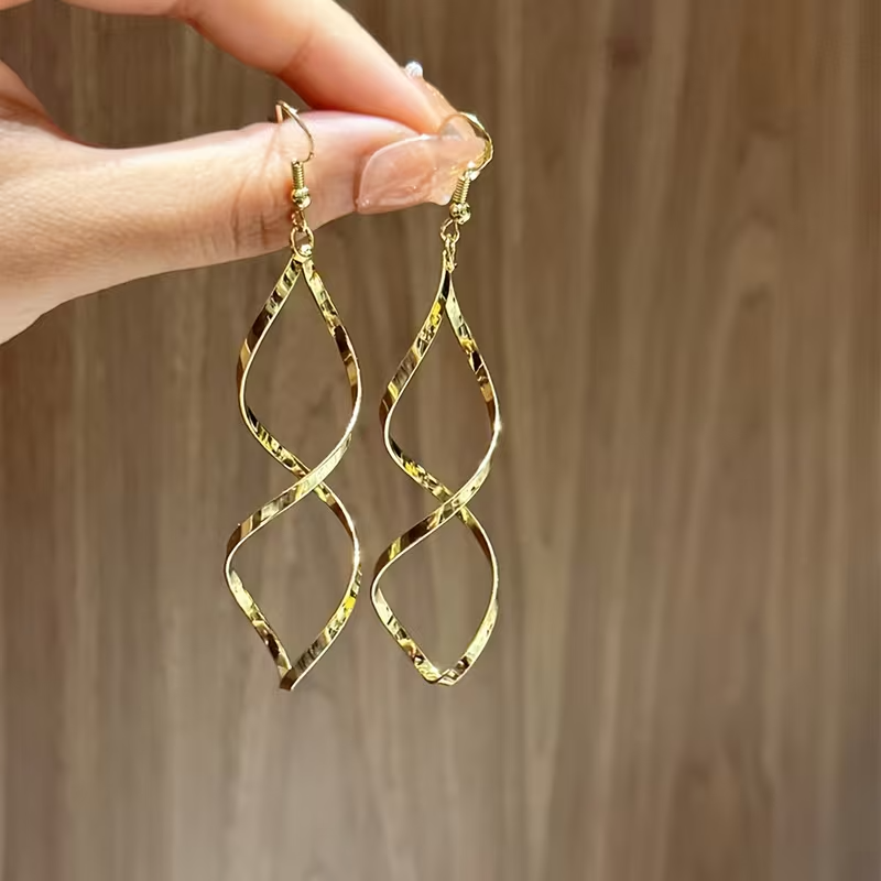 Women's Twisted Ribbon Dangle Earrings